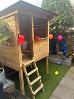 Unieke veilig ecologisch houten speelhuis!, Tuin en Terras, Ophalen, Zo goed als nieuw