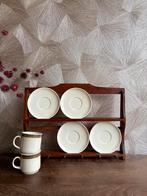 Vintage 70s houten wandrek – retro serviesrek - keukenrek, Antiek en Kunst, Ophalen of Verzenden