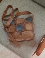 Vintage lederen leer patchwork tas, Sieraden, Tassen en Uiterlijk, Tassen | Damestassen, Ophalen of Verzenden, Zo goed als nieuw