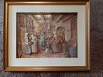Anton Pieck schilderij, ingelijst, 3D, Antiek en Kunst, Ophalen of Verzenden