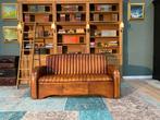 Prachtige Art-Deco schapenleren bank cognac, Ophalen of Verzenden, Gebruikt, 75 tot 100 cm