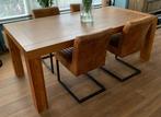 Eettafel eiken 200x100.   (rhb54), Huis en Inrichting, Tafels | Eettafels, 50 tot 100 cm, Robuust, 150 tot 200 cm, Gebruikt