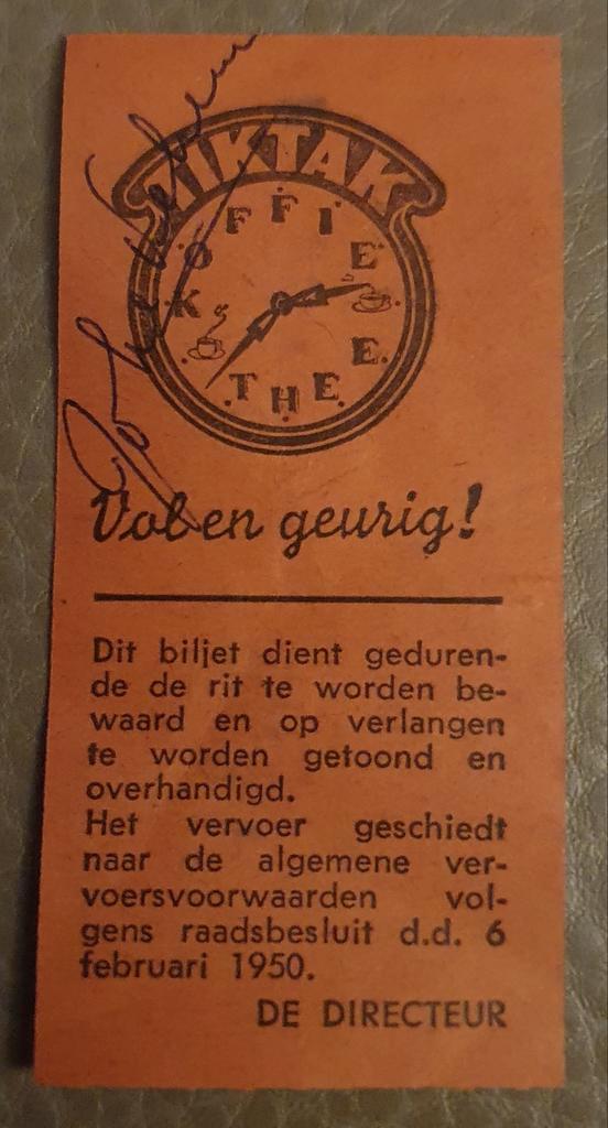 Oud kinderkaartje Gemeentelijk Vervoerbedrijf Groningen, Antiek en Kunst, Antiek | Boeken en Bijbels, Ophalen of Verzenden