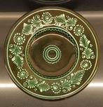 Hongaars traditioneel bord donkergroen met witte versiering, Ophalen of Verzenden