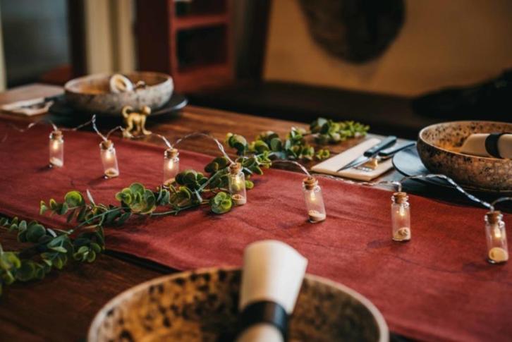 Decoratieve verlichting 10 glazen flesjes €.12,50, Diversen, Kerst, Nieuw, Ophalen of Verzenden