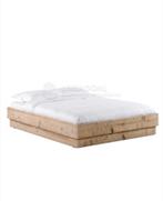 Steigerhouten Bed + Matras van Livengo, Huis en Inrichting, Slaapkamer | Bedden, Ophalen, Klassiek steigerhout, Steigerhout, Tweepersoons