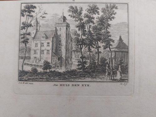 88 / Huis den Eyk in Wijk bij Duurstede Oude gravure, Antiek en Kunst, Kunst | Etsen en Gravures, Ophalen of Verzenden