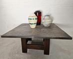 Vintage Fossil Stone Salontafel, Ophalen, Gebruikt, Overige materialen, 100 tot 150 cm