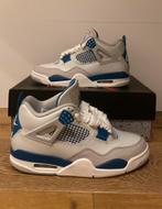 Jordan 4 Retro “Military Blue”, Ophalen of Verzenden, Zo goed als nieuw, Blauw