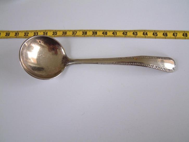 antieke roomlepel melklepel silver plated Italy, Antiek en Kunst, Antiek | Bestek, Ophalen of Verzenden