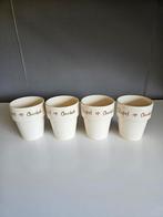 Stapel op Chocolade Bekers - Set van 4, Keramiek, Ophalen of Verzenden, Zo goed als nieuw, Overige stijlen
