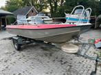 Mooie originele Big Buster met 60 pk Mercury., Watersport en Boten, Vis- en Consoleboten, Ophalen, Gebruikt, Aluminium, 3 tot 6 meter