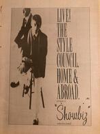 STYLE COUNCIL Home & Abroad Showbiz live A3 advertentie, Cd's en Dvd's, Vinyl | Pop, Ophalen of Verzenden