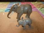2 Mooie Playmobil olifanten in zeer goede staat, Ophalen of Verzenden, Zo goed als nieuw, Los playmobil