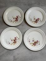 Pagnossin borden met bloemmotief – set van 4 (24 cm), Ophalen of Verzenden, Zo goed als nieuw, Overige stijlen, Bord(en)