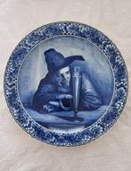 Wandbord Zenith Gouda Delfst Blauw 41cm "Drinker", Antiek en Kunst, Ophalen of Verzenden