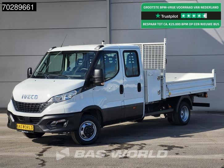 Iveco Daily 35C16 3.0L Open Laadbak met Kist Dubbel Cabine D, Auto's, Bestelauto's, Bedrijf, Te koop, Airconditioning, Centrale vergrendeling