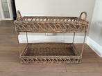 Riet gevlochten etage mand, Ophalen of Verzenden, Zo goed als nieuw
