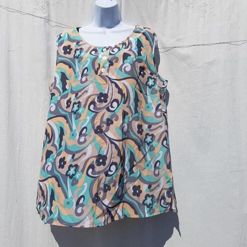 Vrolijk dames singlet. Mt 46. Merk Vaganza, Kleding | Dames, T-shirts, Zo goed als nieuw, Maat 46/48 (XL) of groter, Korte mouw