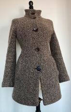 Mohair wollen mantel lange jas maat 38 40 M wol bruin taupe, Ophalen of Verzenden, Zo goed als nieuw, Maat 38/40 (M), Bruin