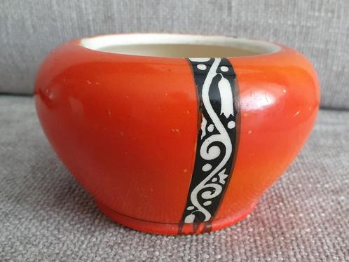 Vintage retro bloempot cactuspot oranje, Verzamelen, Retro, Huis en Inrichting, Verzenden