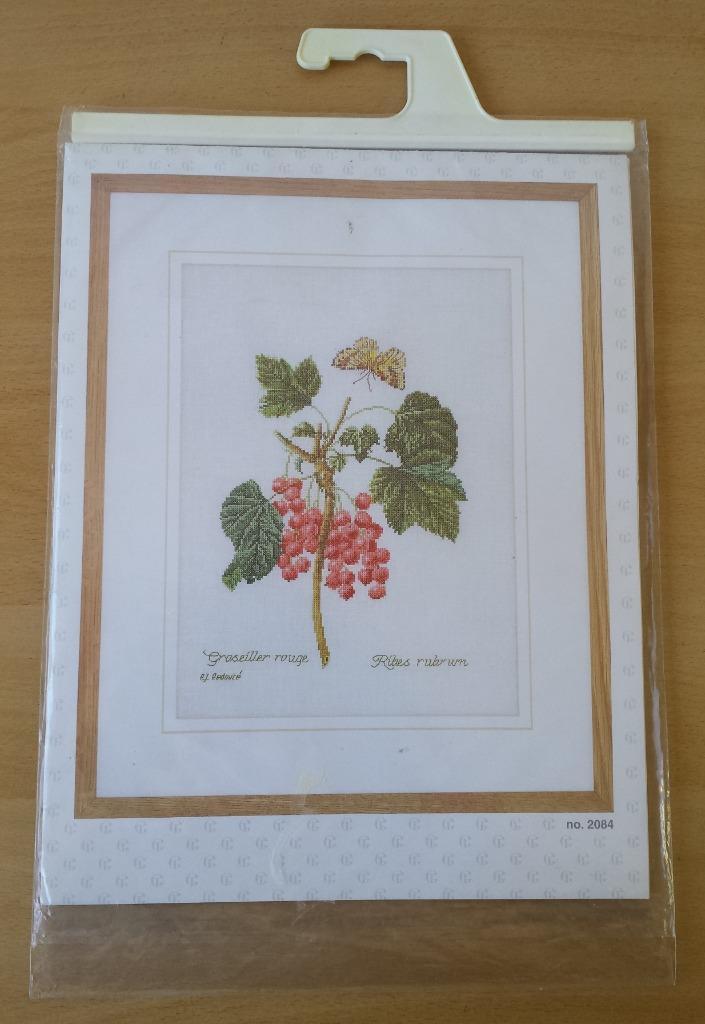 Rode Bessen Patroon + zijde - Thea Gouverneur, Hobby en Vrije tijd, Borduren en Borduurmachines, Zo goed als nieuw, Patroon, Handborduren