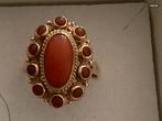 Prachtige antieke Gouden ring Bloedkoraal 14 karaat goud, Sieraden, Tassen en Uiterlijk, Ringen, Verzenden, Zo goed als nieuw