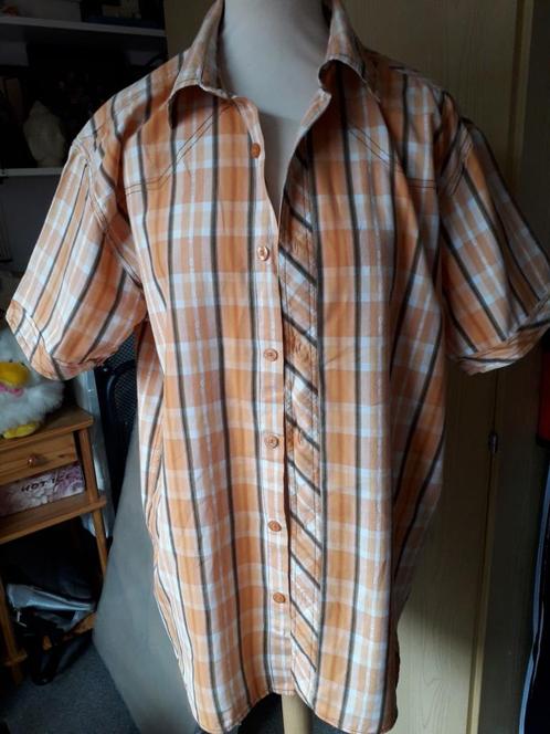 Westbound overhemd, korte mouw, oranje/wit. Maat M. 7,50, Kleding | Heren, Overhemden, Gedragen, Halswijdte 39/40 (M), Oranje