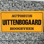 Vintage sticker Autohuis Uittenbogaard Hoogeveen auto garage, Ophalen of Verzenden, Zo goed als nieuw