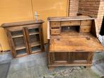 Antieke Kast/Secretaire - Vitrine & Bureau, Huis en Inrichting, Kasten | Buffetkasten, Ophalen, 100 tot 150 cm, Met lade(s), 150 tot 200 cm
