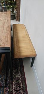 Eettafel bank schapenleer, Ophalen, Tweepersoons, Zo goed als nieuw, Rechte bank