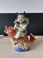 Chinees aardewerk; kind op karper, Antiek en Kunst, Antiek | Porselein, Ophalen