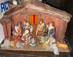 Kerststal met figuren kerstmis decoratie kerst stalletje, Ophalen of Verzenden