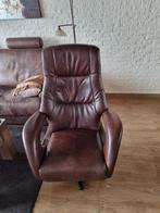 relaxfauteuil leer, Huis en Inrichting, Fauteuils, Ophalen, Gebruikt, Minder dan 75 cm, Leer