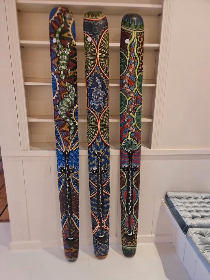 2 meter hoge Balinese/Aboriginal Maskers, Antiek en Kunst, Kunst | Niet-Westerse kunst, Ophalen of Verzenden