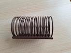 Vintage bruine spiraalvormige metalen brievenhouder, Ophalen of Verzenden, Zo goed als nieuw