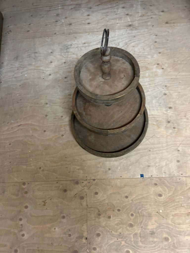 Vintage Houten Etage Schaal, Ophalen, Gebruikt