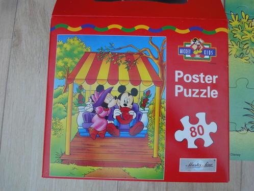 Prachtige Disney puzzel Mickey en Minnie Mouse 80 stukjes, Kinderen en Baby's, Speelgoed | Kinderpuzzels, Zo goed als nieuw, 4 tot 6 jaar