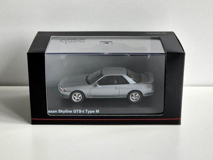 1:43 Kyosho Nissan Skyline GTS-t Type M R32 1989 Grijs, Hobby en Vrije tijd, Modelauto's | 1:43, Zo goed als nieuw, Auto, Kyosho