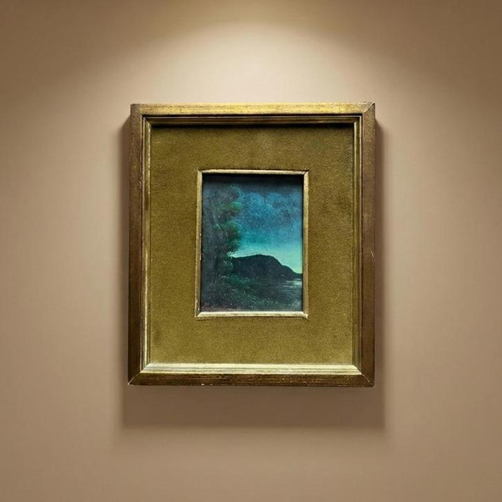 Sfeervol romantisch landschapsschilderij, Antiek en Kunst, Kunst | Schilderijen | Klassiek, Verzenden