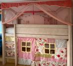 Lifetime bed-half hoogslaper-massief grenenhout-white wash, Ophalen, 85 tot 100 cm, Gebruikt, Hoogslaper of Stapelbed