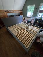 Malm bed 180x200 grijs, Ophalen, Tweepersoons, Zo goed als nieuw, 180 cm