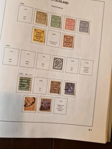 Postzegels Duitse Rijk D beschikbaar voor biedingen