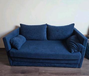 Tweezits slaapbank blauw beschikbaar voor biedingen