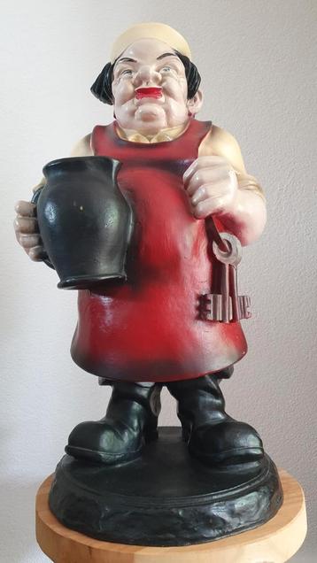 Vintage beeld, kunsthars groot, decoratief bar barvrouw  beschikbaar voor biedingen