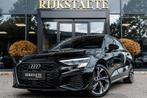 Audi A3 Sportback 45 TFSI e S-Line|PANO|245PK|ACC|CAMERA|18', Gebruikt, 4 cilinders, Leder en Stof, Zwart