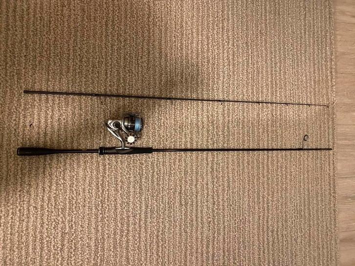 Shimano Dialuna S76M + Shimano Nasci 4000, Watersport en Boten, Hengelsport | Roofvissen, Zo goed als nieuw, Werphengel, Ophalen of Verzenden