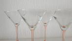 Luminarc Franse Retro Vintage cocktail glazen op roze voet, Verzamelen, Glas en Borrelglaasjes, Ophalen of Verzenden, Zo goed als nieuw