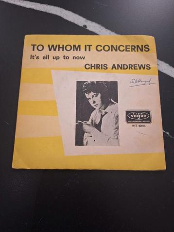 7 inch vinyl single/ Chris Andrews  beschikbaar voor biedingen