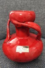 Vintage Italiaanse rode geglazuurde keramiek vaas jaren 60, Antiek en Kunst, Antiek | Keramiek en Aardewerk, Verzenden